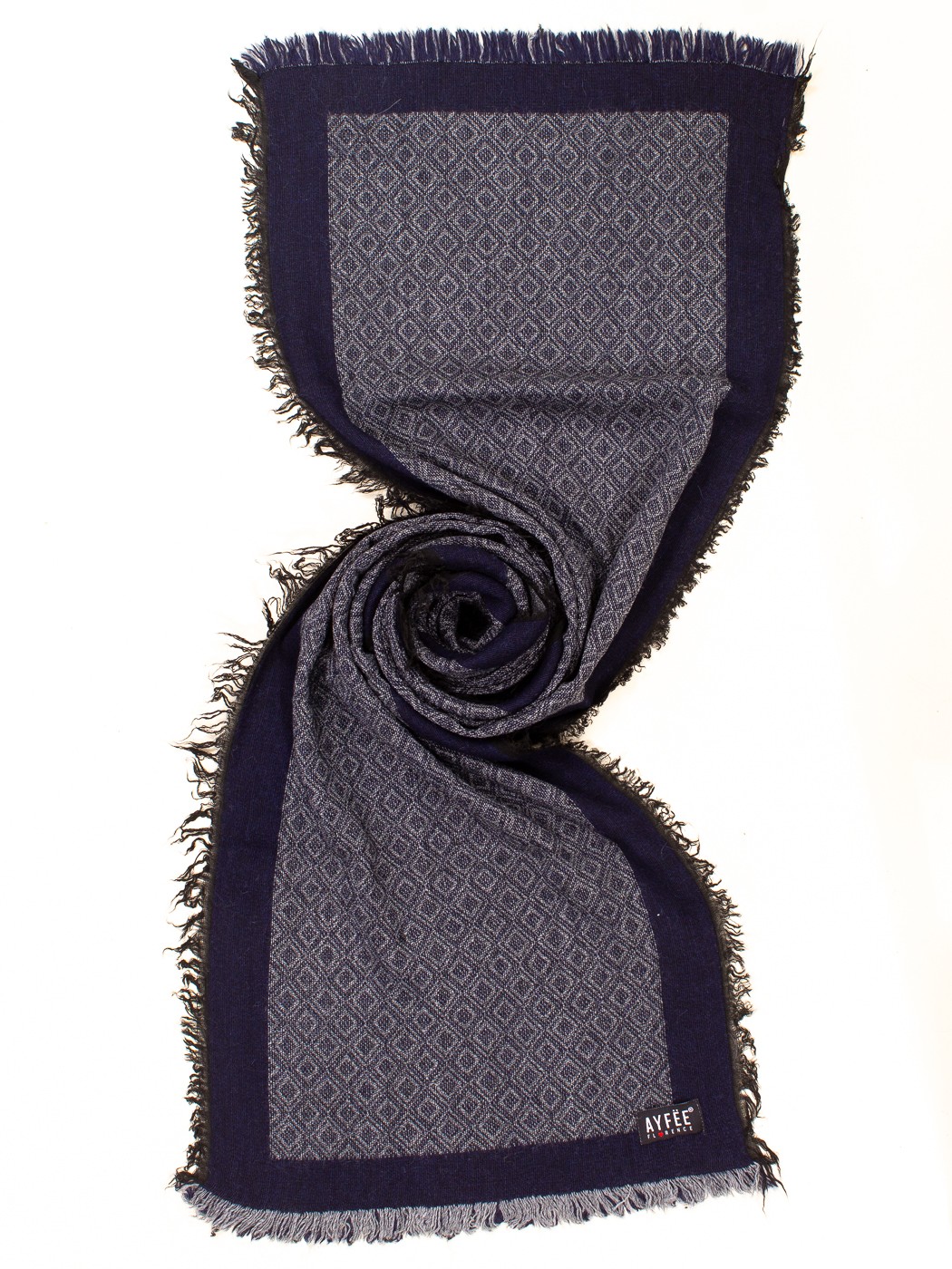 STOLA UOMO JACQUARD SQUARED TIES, 180X40 - BLUE